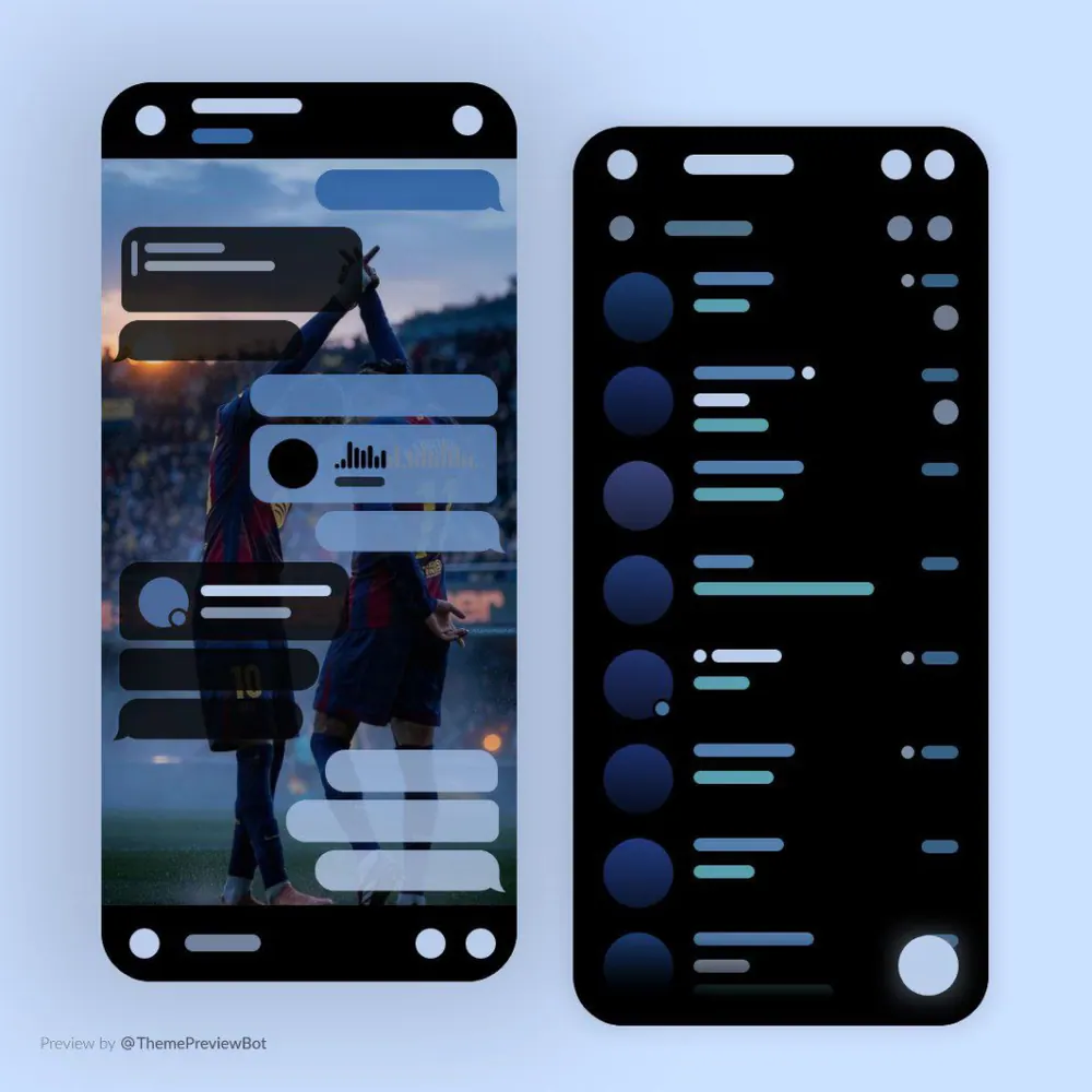 FC Barcelona Telegram theme preview