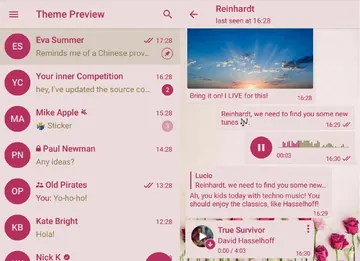 Flowers Android theme — creator preview
