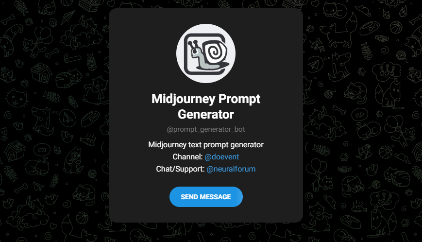 Midjourney Prompt Generator Telegram Bot